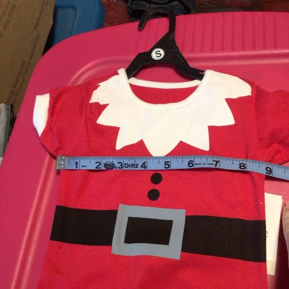 Pet Posse Santa Christmas Dog Pajamas Bodysuit Clothing Size Small